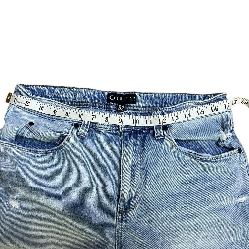 Empyre Light Wash Straight Leg Jeans Size 32 Distressed - Picture 4 of 5